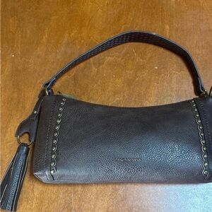 Dark Brown Leather Shoulder Bag